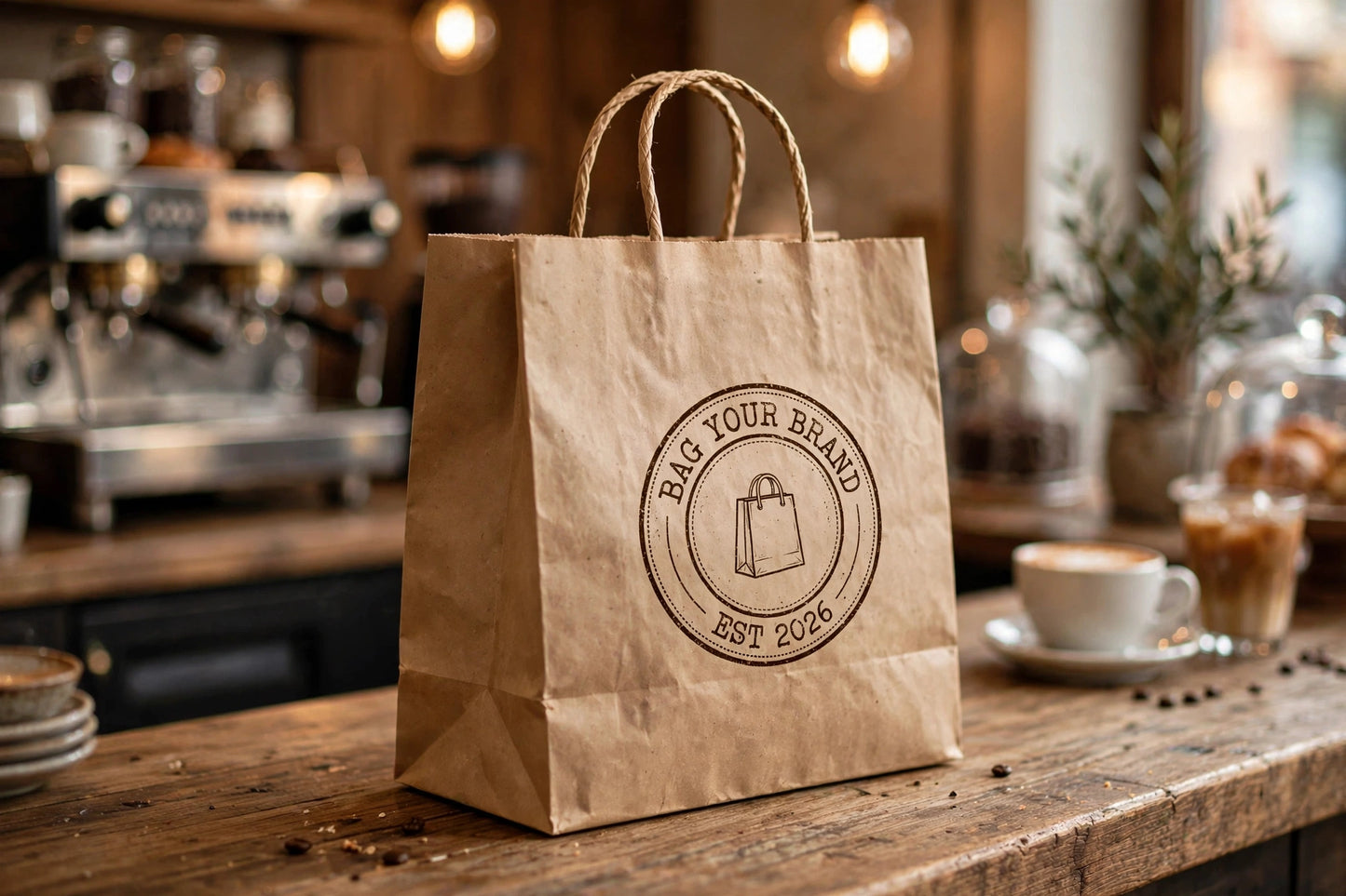 Custom Kraft Bags With Your Logo - 250 Minimum