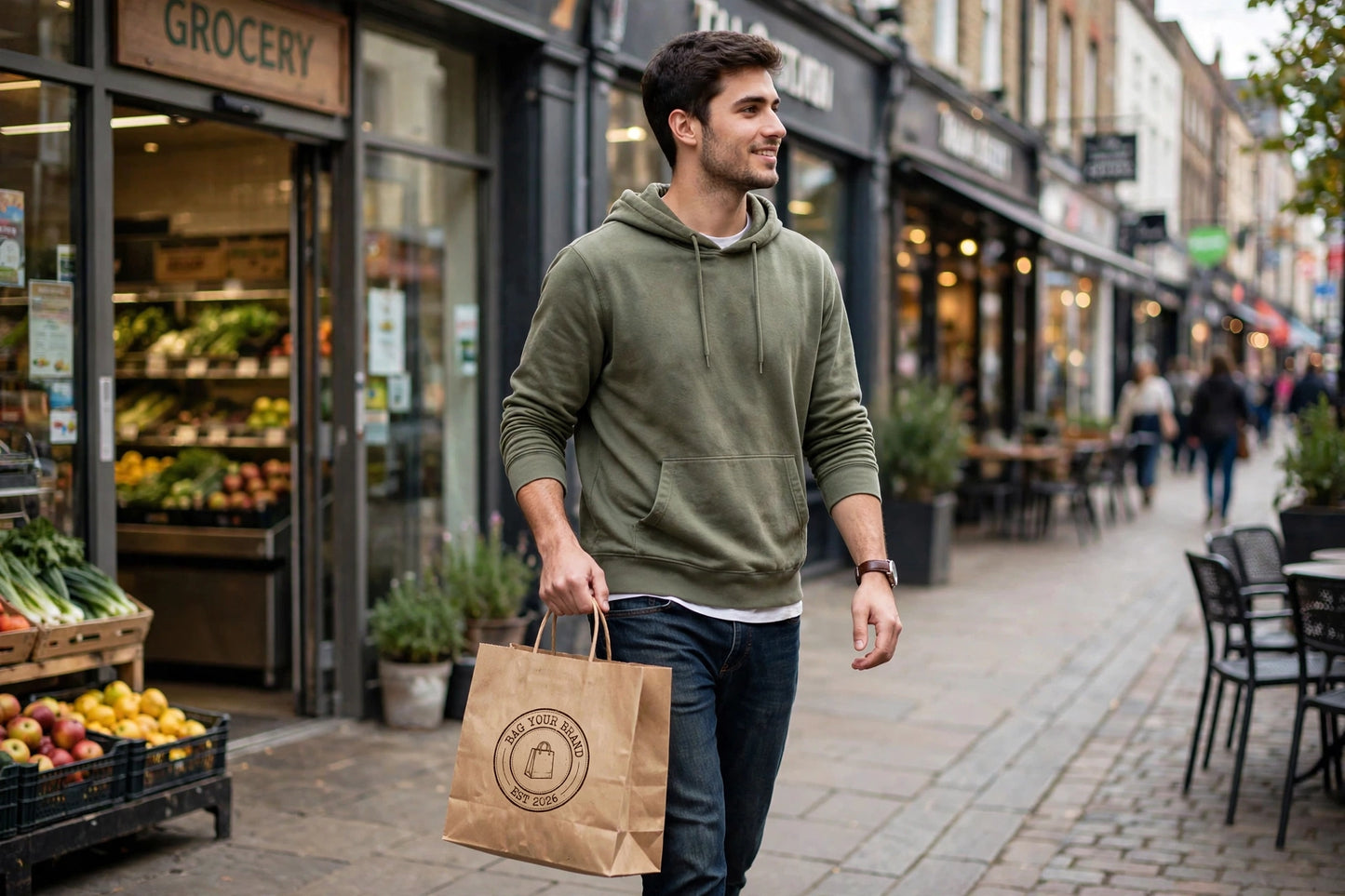 Custom Kraft Bags With Your Logo - 250 Minimum